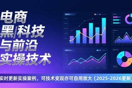 电商黑科技与前沿实操技术：实时更新实操案例，可技术变现亦可自用放大(2026更新
