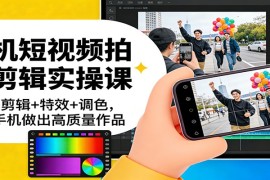 手机短视频拍摄剪辑实操课：运镜 剪辑 特效 调色，一部手机做出高质量作品