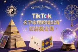 TikTok玄学命理跨境出海双语掘金课，手把手教你用命理知识精准直击海外用户痛点