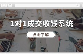 （11936期）1对1成交 收钱系统，十年专注于引流和成交，全网130万 粉丝