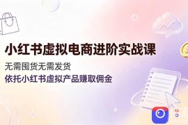 小红书虚拟电商进阶实战课，无需囤货无需发货，依托小红书虚拟产品赚取佣金