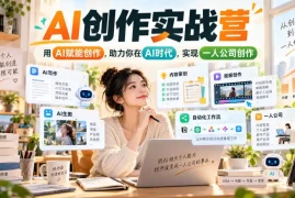 AI创作实战营，用AI赋能创作，助力你在AI时代，实现一人公司创作(更新)