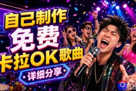 零基础AI制作免费卡拉OK视频教程，从歌曲生成、音轨分离到字幕制作、视频导出，手把手教学