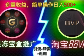 果冻宝盒推广88VIP，引流 转卖 返佣，多重收益，简单操作日入5张【揭秘】