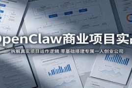 OpenClaw商业项目实战：拆解真实项目运作逻辑，零基础搭建专属一人创业公司
