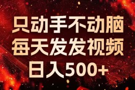 （13325期）种草平台发短视频，只动手不动脑，每天发发视频，日入500 