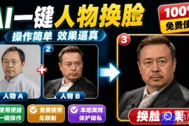 纯离线本地运行！AI一键人物lian部替换软件，支持图片换lian，效果逼真，最便捷换lian工具FaceSwap