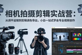 （18002期）相机拍摄剪辑实战营：从调平运镜到剪辑调色导出，小白一站式学会专业视频创作