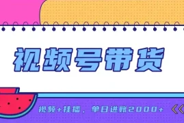 日入2000 的副业，视频号带货，一部手机改写人生篇章，无需投资