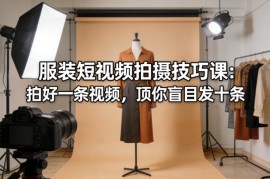 服装短视频拍摄技巧课：拍好一条视频，顶你盲目发十条
