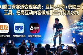 （17990期）AI脱口秀赛道变现实战：豆包 即梦 剪映三个工具，把高互动内容做成批量复制流水线