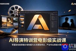 AI导演特训营电影级实战课，零基础也能掌握分镜构图与主流模型用法，产出专业质感AI短片