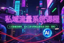 （15284期）私域流量系统课程，八大秘籍全解析，含AI工具与同城运营实战(录音 资料)