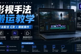 影视手法搬运教学，手法配合CR 模板操作，需要电脑，提供软件 配置参数