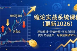 （17866期）缠论实战系统课程(更新26年4月)，理论解析 行情分解 买卖点捕捉，提升交易胜率，月收益突破50%