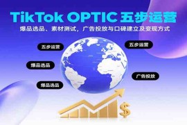 TikTok OPTIC五步运营，爆品选品、素材测试，广告投放与口碑建立及变现方式