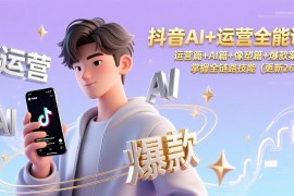 抖音AI 运营全能课，运营篇 AI篇 像塑篇 爆款案例，掌握全链路技能(更新26年