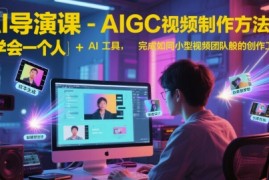 AI导演课-AIGC视频制作方法论，学会一个人 AI工具，完成如同小型视频团队般的创作工作，实现导演梦