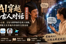 AI穿越与古人对话视频实战课：用小云雀、豆包与即梦制作仿真人短剧，掌握文史穿越内容创作完整流程