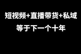 短视频 直播带货 私域等于下一个十年，大佬7年实战经验总结