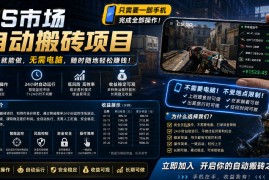 手机即可操作的CS市场自动搬砖系统｜自动监控｜自动下单|日入300 【揭秘】
