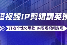 （12274期）短视频IP剪辑精英班：复刻爆款秘籍，打造个性化爆款 实现短视频变现