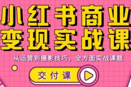 饭饭老师·小红书商业变现实战课