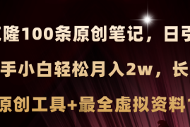（11598期）小红书AI高效克隆100原创爆款笔记，日引流200 ，轻松月入2w ，长期可做…