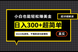 （12672期）小白不懂英语也能赚美金，日入300 超简单，详细教程解读
