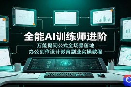 全能AI训练师进阶：万能提问公式全场景落地，办公创作设计教育副业实操教程