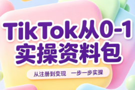 TikTok从0-1实操资料包：养号SOP 爆款公式 投流手册