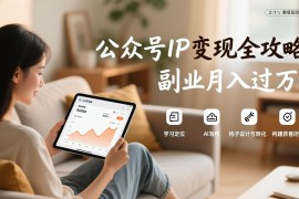 公众号IP变现全攻略，学习定位、AI写作、钩子设计与转化，构建获客闭环，副业月入过万