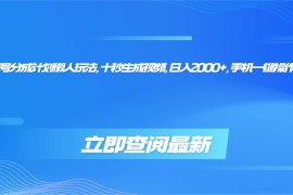 （16280期）视频号分成计划懒人玩法，十秒生成视频，日入2000 ，手机一键操作