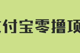 支付宝零撸项目，没有任何操作门槛，轻松日入100 