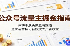 公众号流量主掘金指南：深耕小众头像蓝海赛道，进阶运营技巧轻松放大广告收益