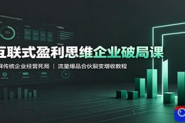 互联式盈利思维企业破局课：破解传统企业经营死局，流量爆品合伙裂变增收教程