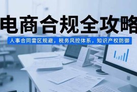 （15377期）电商合规全攻略，人事合同雷区规避，税务风控体系，知识产权防御