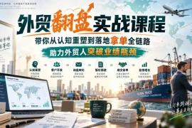 外贸翻盘实战课程，带你从认知重塑到落地拿单全链路，助力外贸人突破业绩瓶颈