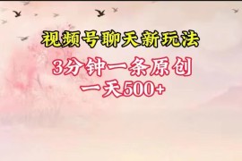 视频号全新聊天玩法纯原创，轻松日入500 ，操作简单，一遍上手