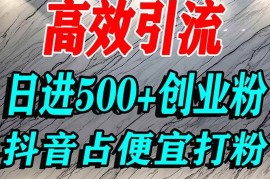 （16679期）怎么打创业粉？抖音利用占便宜心理引流创业粉，单人日引500 精准流量