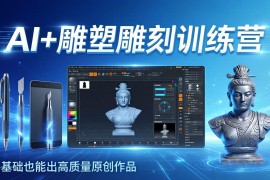 AI 雕塑雕刻训练营：从AI创作、大模型训练到3D雕刻   渲染，零基础也能出高质量原创作品