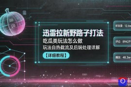 迅雷拉新野路子打法，吃瓜类玩法怎么做，玩法自热截流及后端处理详解