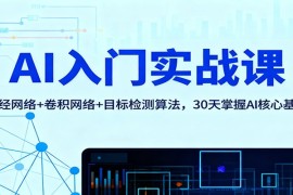 AI入门实战课：神经网络 卷积网络 目标检测算法，30天掌握AI核心基础