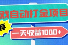 （13255期）老款游戏自动打金项目，一天收益1000  小白无脑操作