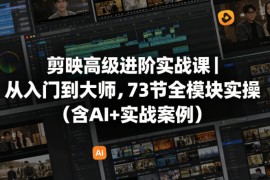 剪映高级进阶实战课｜从入门到大师，73节全模块实操（含AI 实战案例）