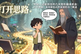 （17471期）付费文1 2：年轻人还能抓住的几大隐形翻身机会：打开思路，发现那些闷声发财的冷门赛道