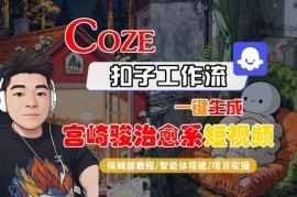 Coze扣子智能体工作流一键生成“宫崎骏治愈系“短视频，全流程保姆级教学