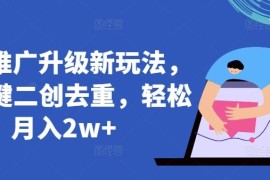 短剧推广升级新玩法，AI一键二创去重，轻松月入2w 【揭秘】