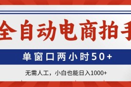 （14416期）全自动电商拍手，单窗口两小时50 无需人工，小白也能日入1000 