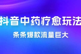抖音电子中药疗愈玩法，条条爆款，流量巨大，轻松日入1000 （附 600G 素材）